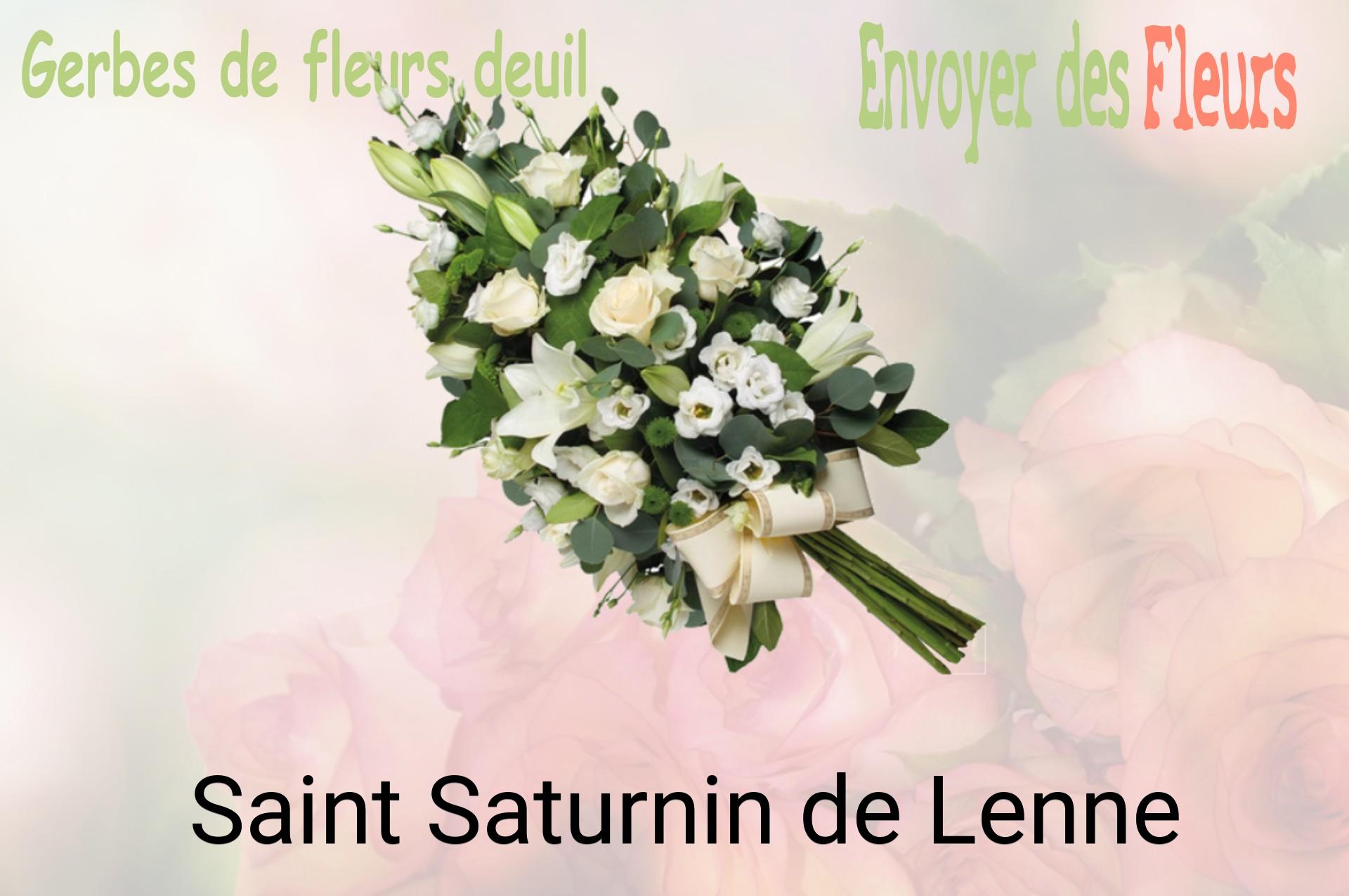 Gerbe de fleurs de deuil livrée à Saint-Saturnin-de-Lenne